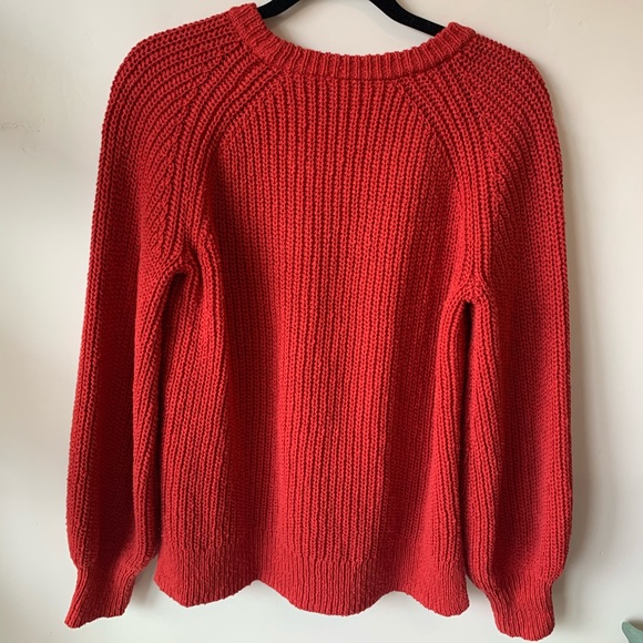 Madewell Balloon-Sleeve Sweater in Scarlett - Picture 3 of 4
